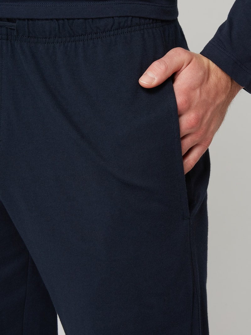 Pyjamahose mit elastischem Bund in marineblau
