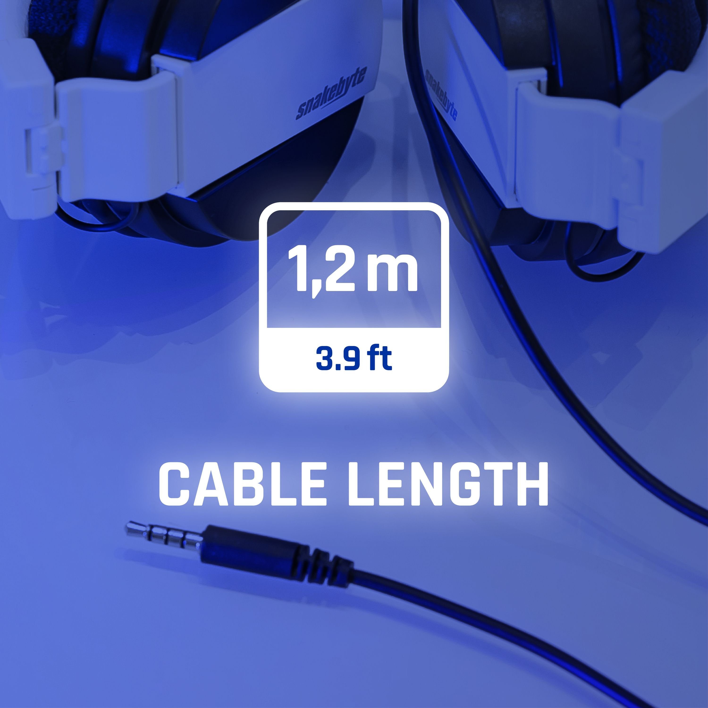 Snakebyte HEAD:SET 5 Gaming-Headset (Kompatibel mit PS4, PS5, Smpartphones, Xbox Series X, Xbox One)