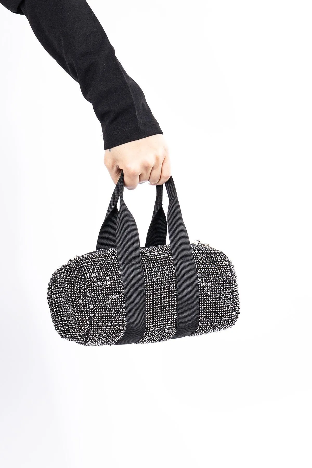 Getcho  Roset Damen-Zylinderhandtasche und Abendkleidtasche mit Steinstickerei