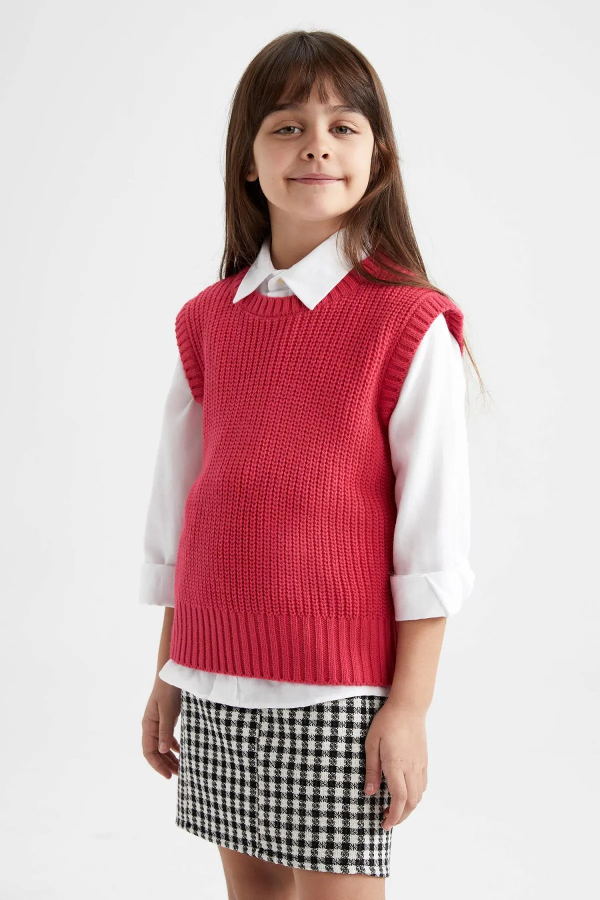 DeFacto  Strickpullover für Mädchen mit Rundhalsausschnitt