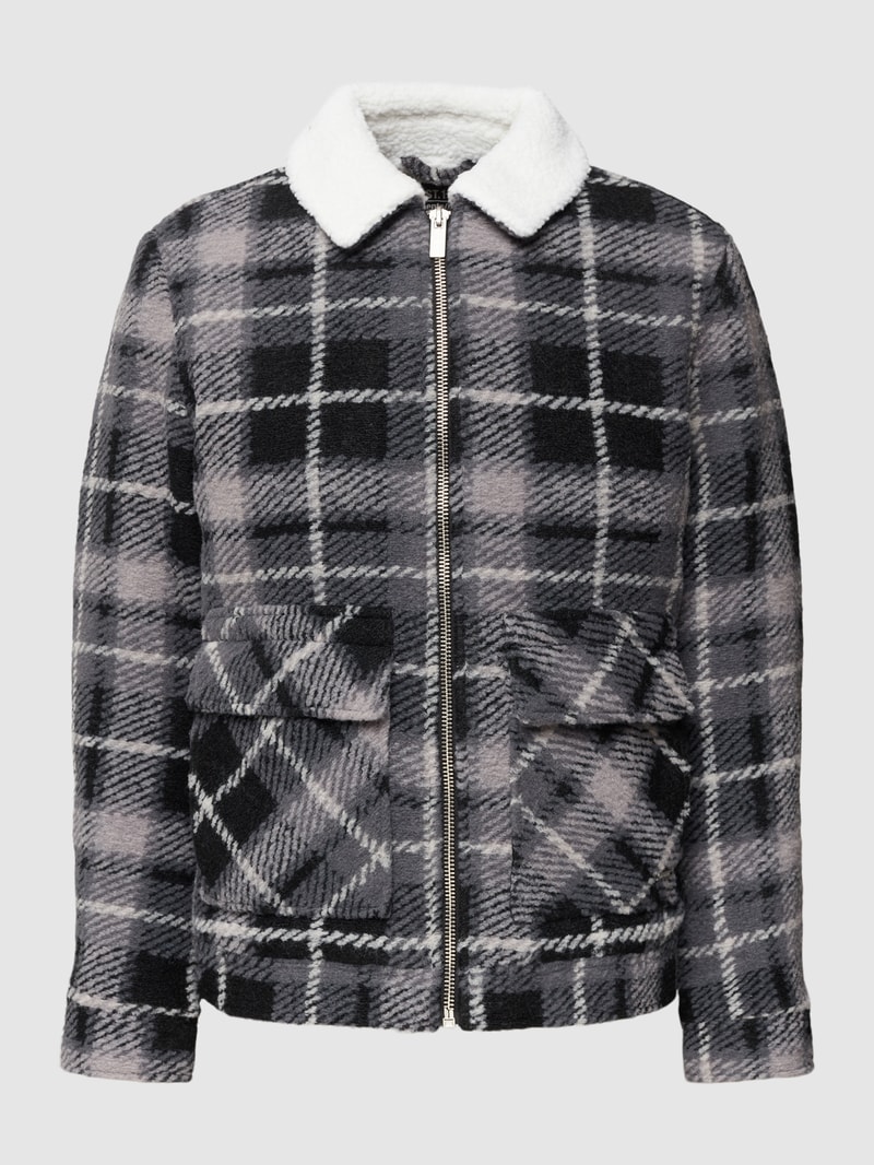 Hemdjacke mit Karomuster in anthrazit
