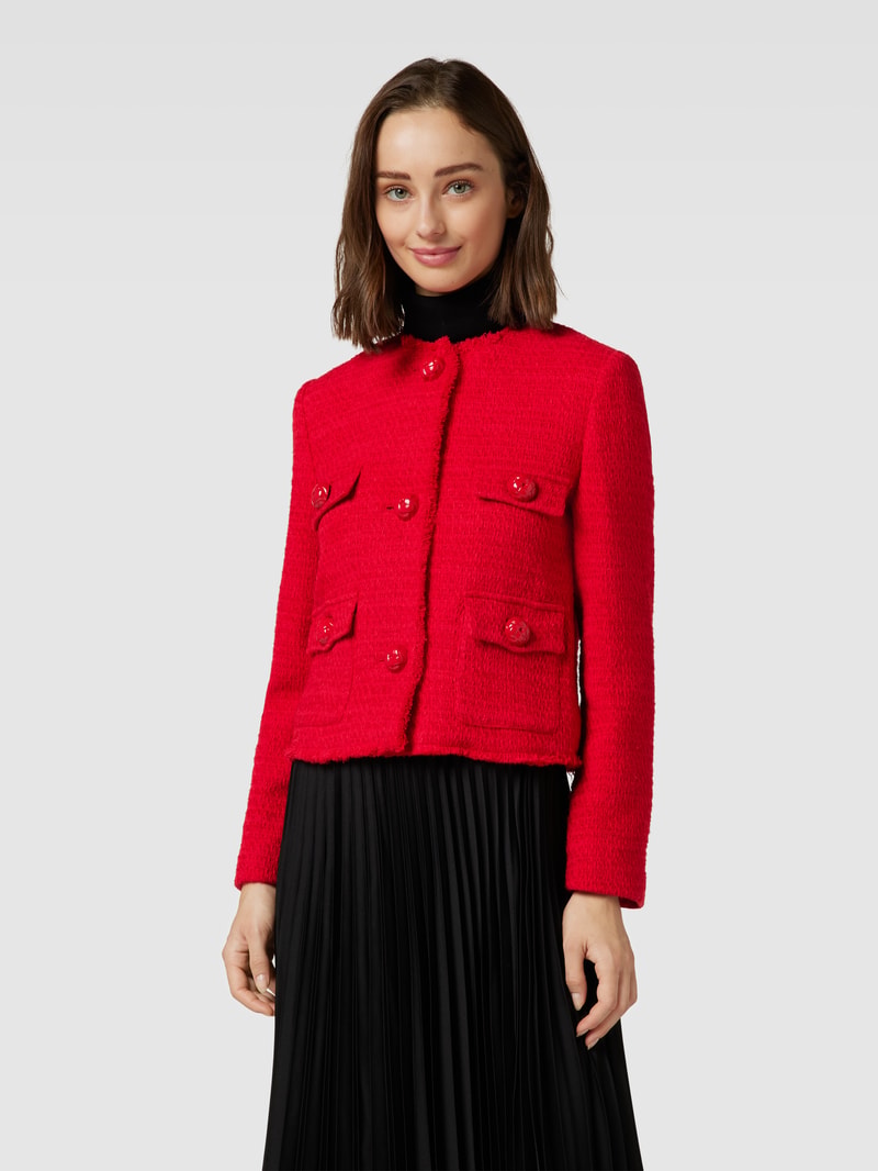Blazer in Bouclé-Optik Modell 'WINTOUR' in rot