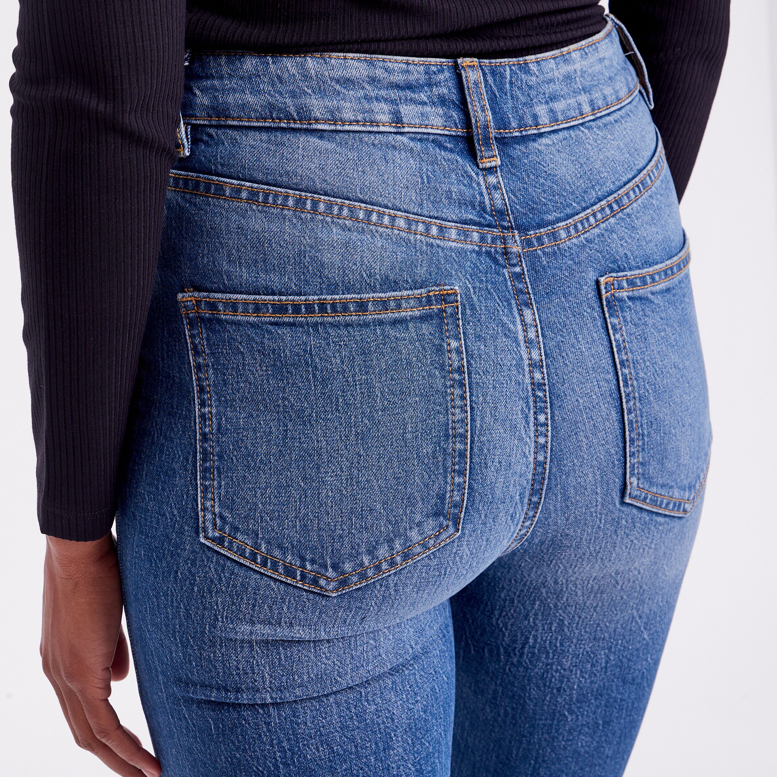 Jeans slim taille haute 7/8ème denim stone femme | Cache Cache