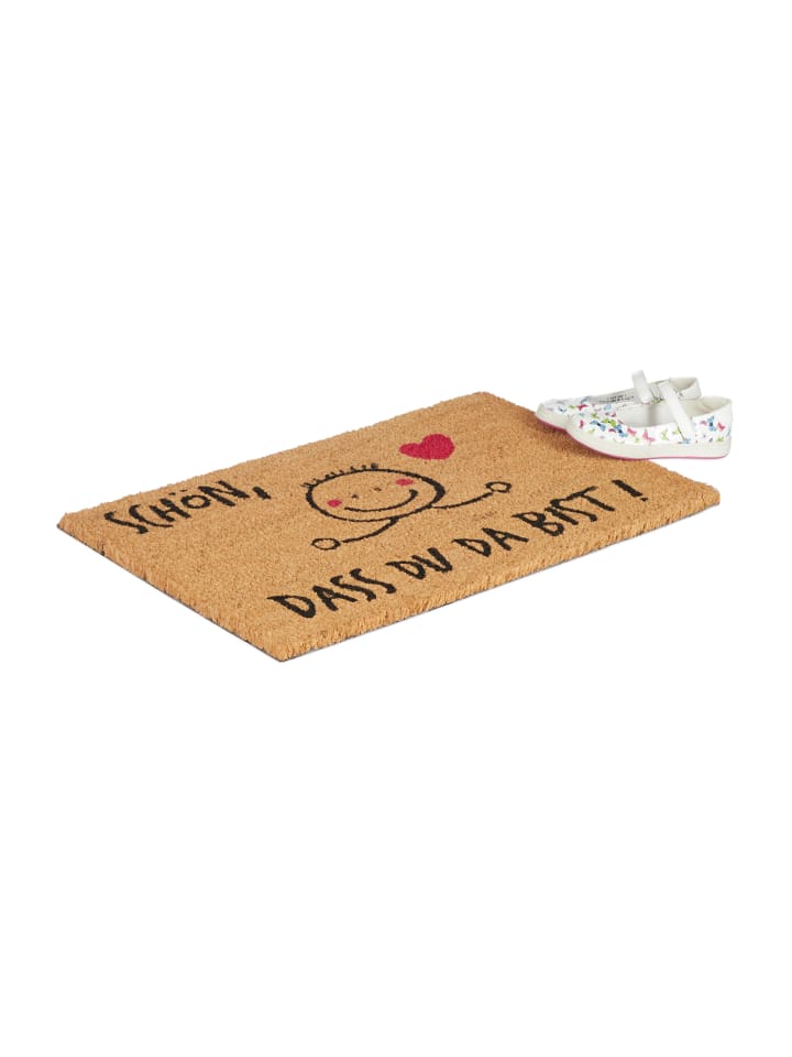 relaxdays Fußmatte Schön, dass du da bist in Natur - 40 x 60 cm günstig kaufen onesize