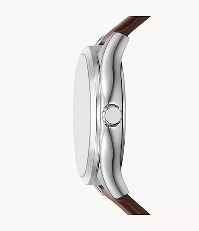 Fossil Outlet Uhr Fenmore 3-Zeiger-Werk Leder braun