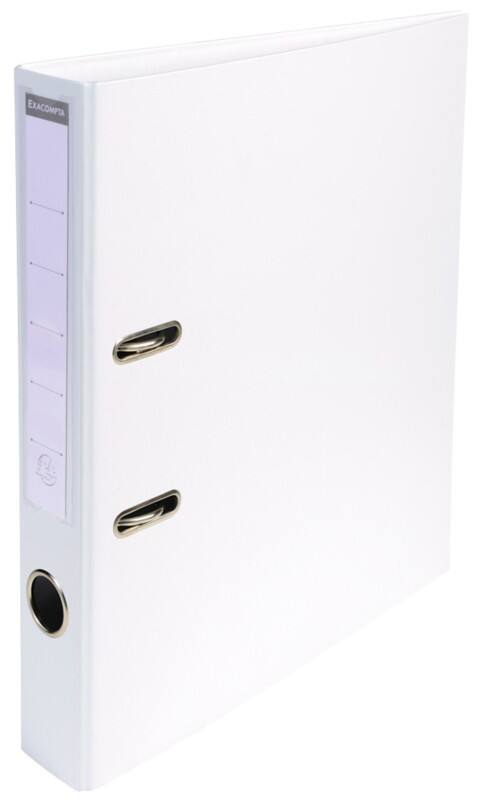 Exacompta Prem Touch Ordner DIN A4 50 mm Weiß 2 Ringe 53548E Pappkarton, PP (Polypropylen) Hochformat 10 Stück