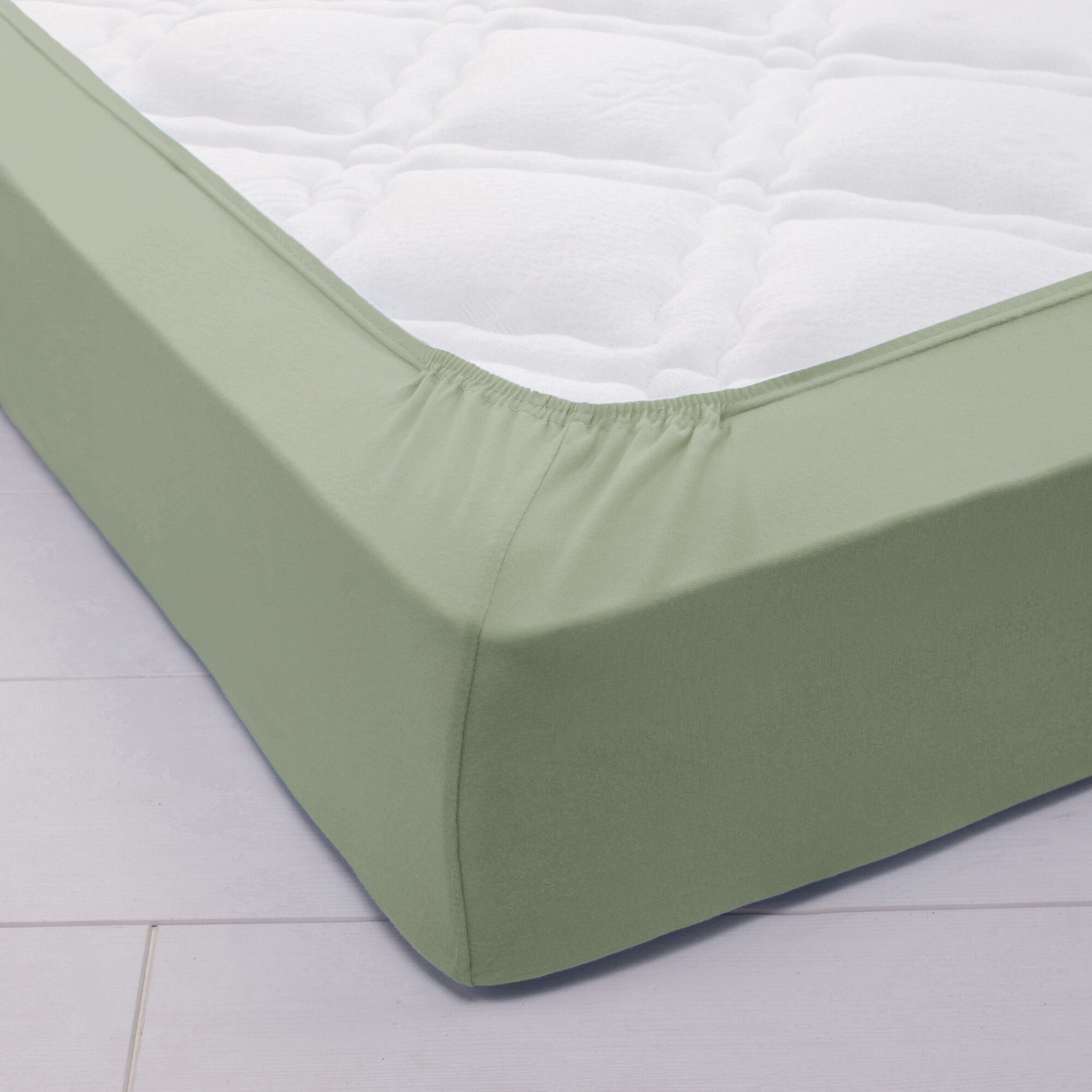 Drap-housse irrétrécissable uni coton