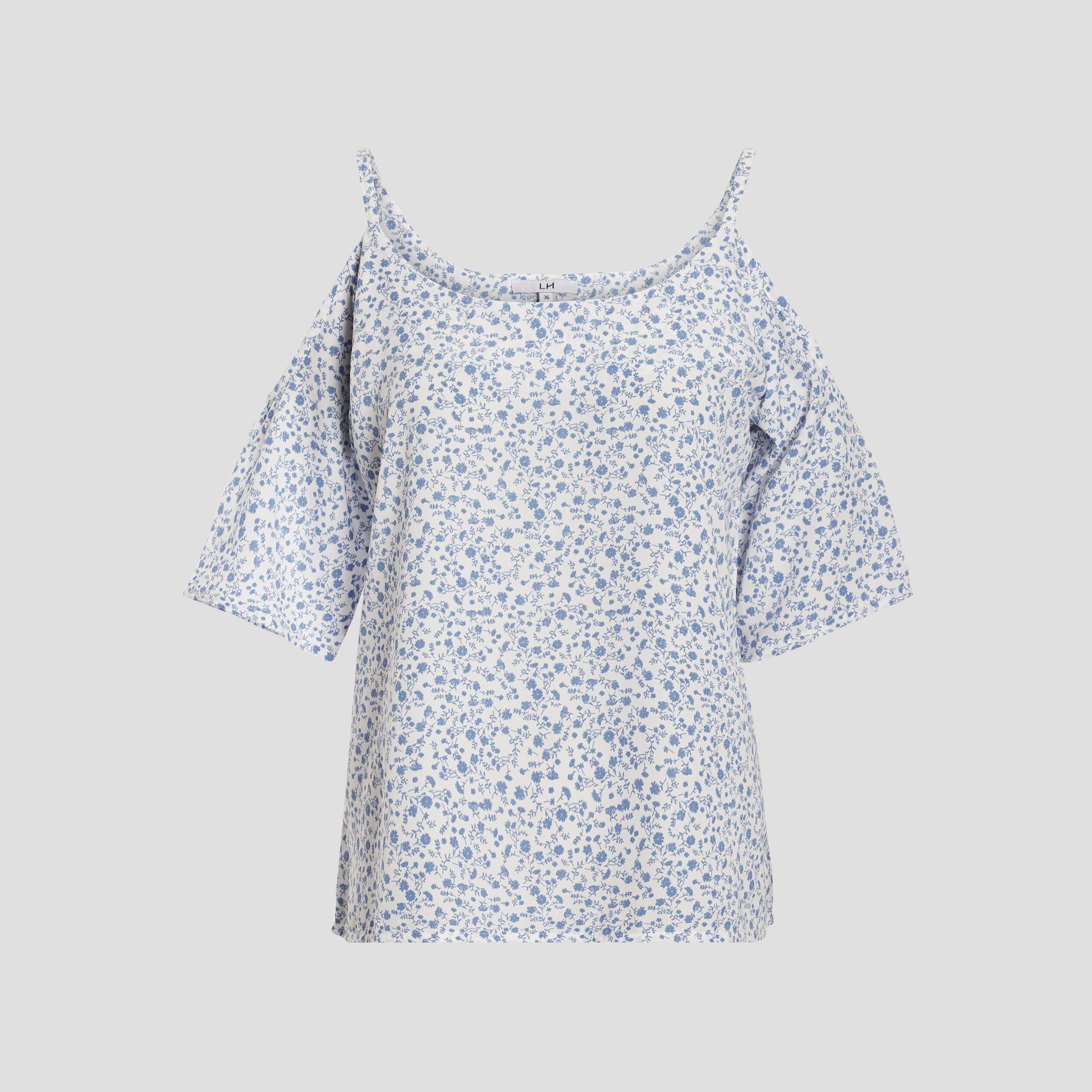 Blouse épaules dénudées bleu femme | La Halle
