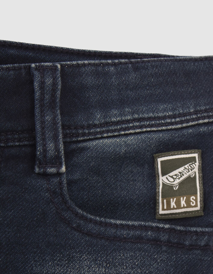 Jean SKINNY bleu vintage avec découpes garçon