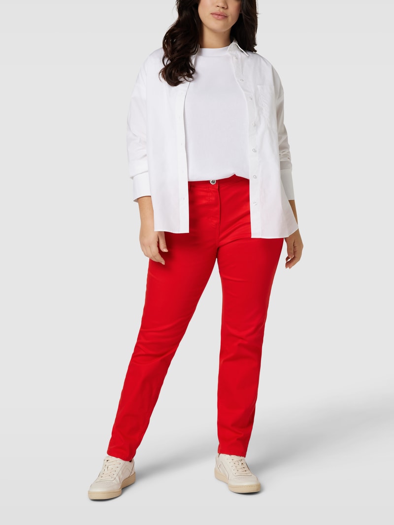 Jeans im 5-Pocket-Design Modell 'JAN' in rot