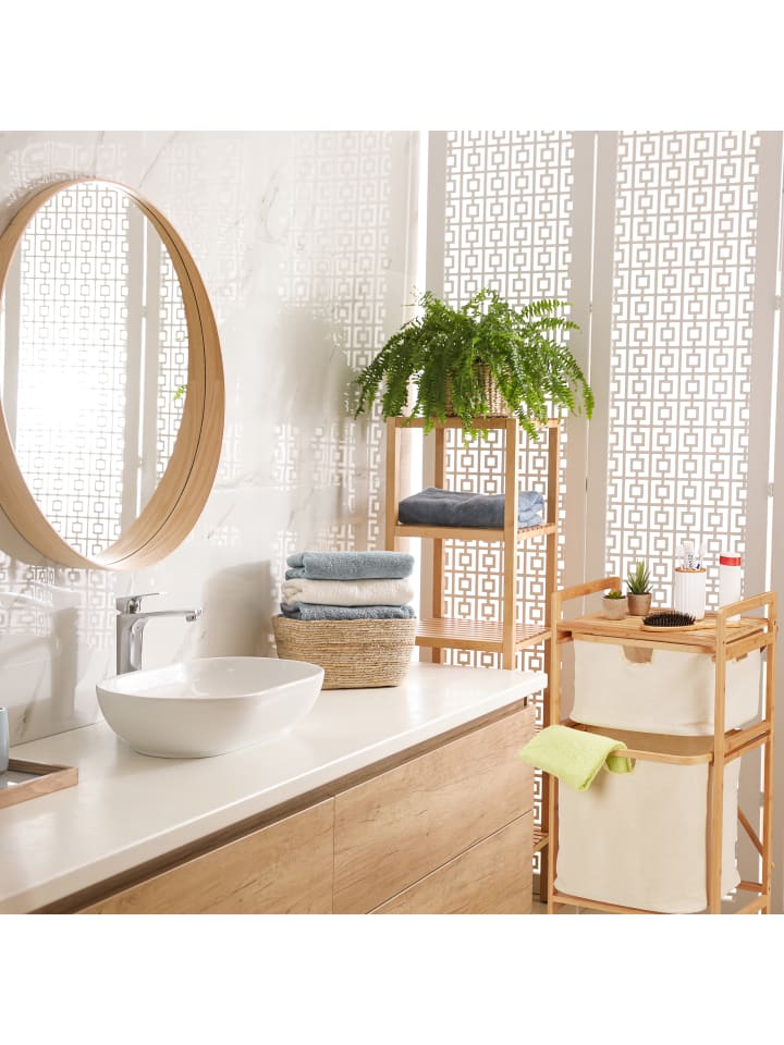 relaxdays Wäschekorb in Natur/ Beige - (B)44 x (H)85 x (T)33 cm günstig kaufen onesize