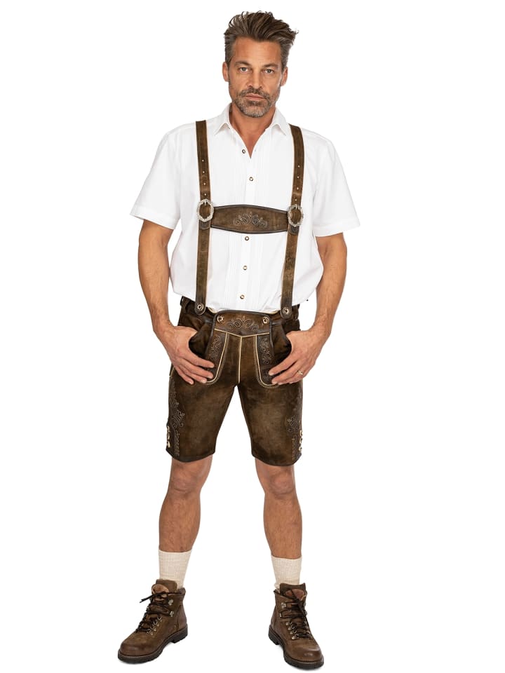 MADDOX Lederhose RAFAEL in dunkelbraun günstig kaufen