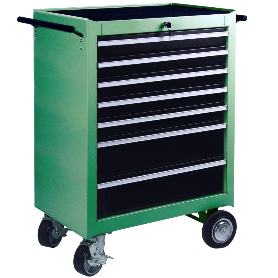 Brüder Mannesmann 28270 Chariot à outils 321 pièces Green Line