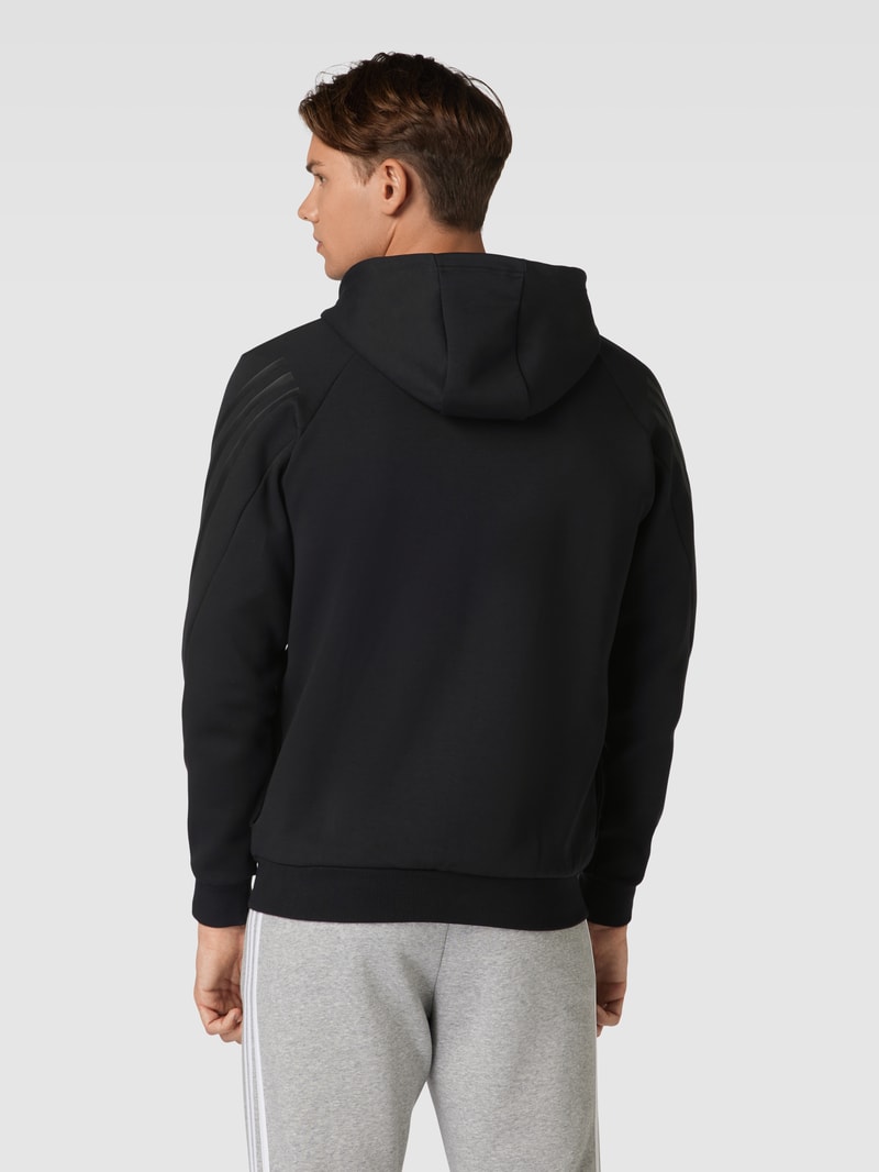 Sweatjacke mit Label-Detail in schwarz