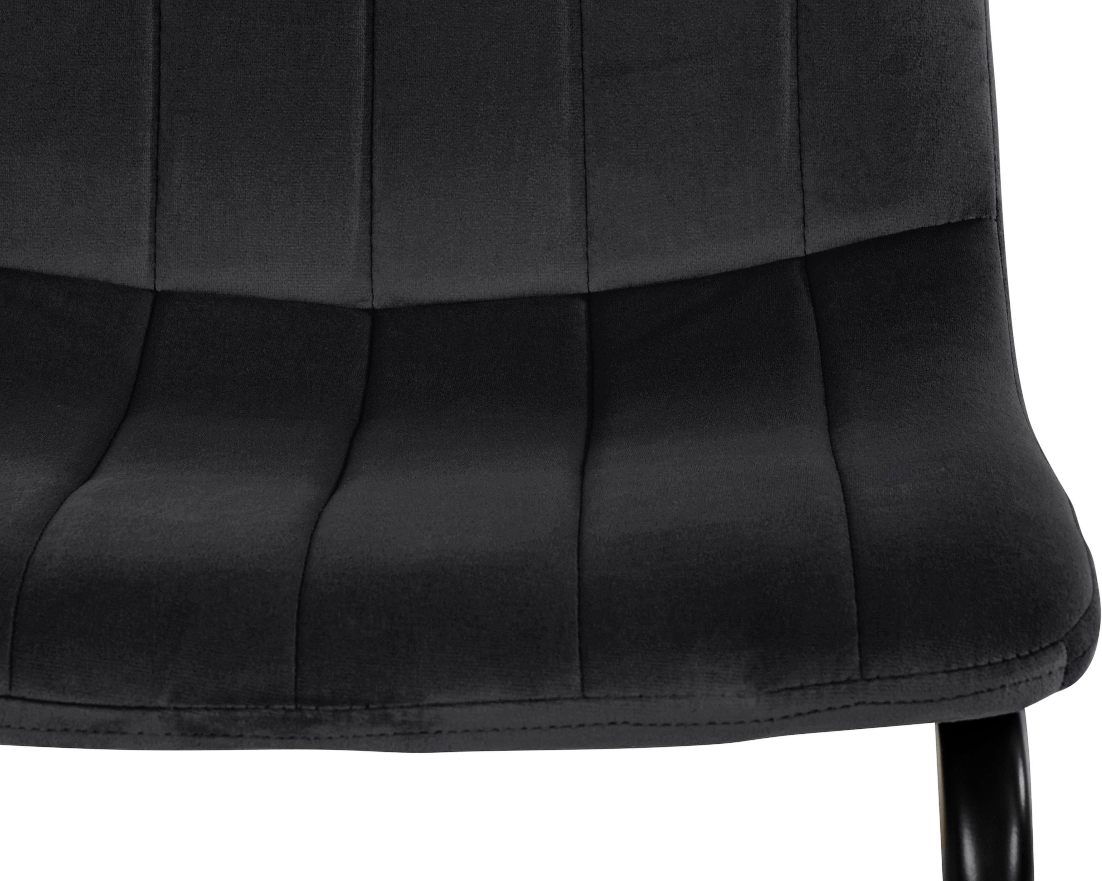 Leonique Freischwinger Marcela (2 St), mit Sitz in Veloursstoff, Nähte an der Sitzfläche, Sitzhöhe 48 cm