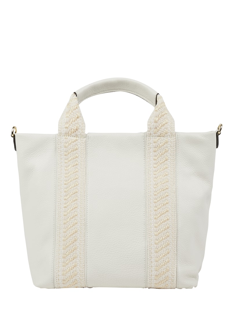 Shopper aus Leder Modell 'Kaia' in weiß