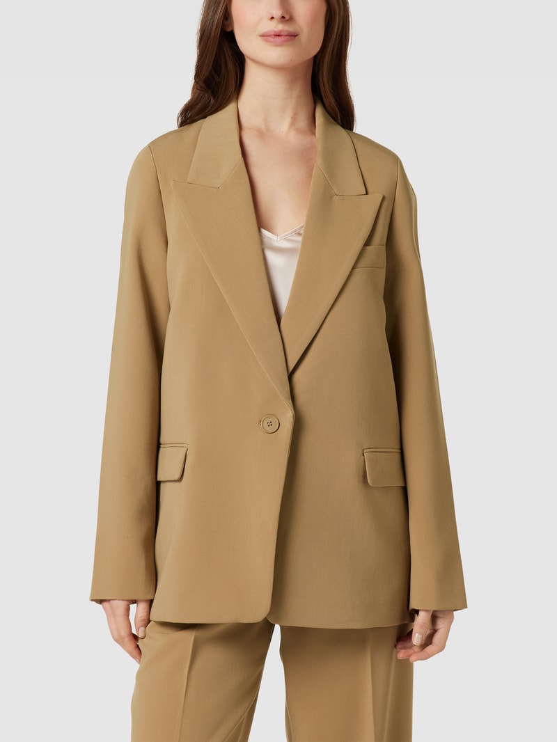 Blazer mit Reverskragen in khaki