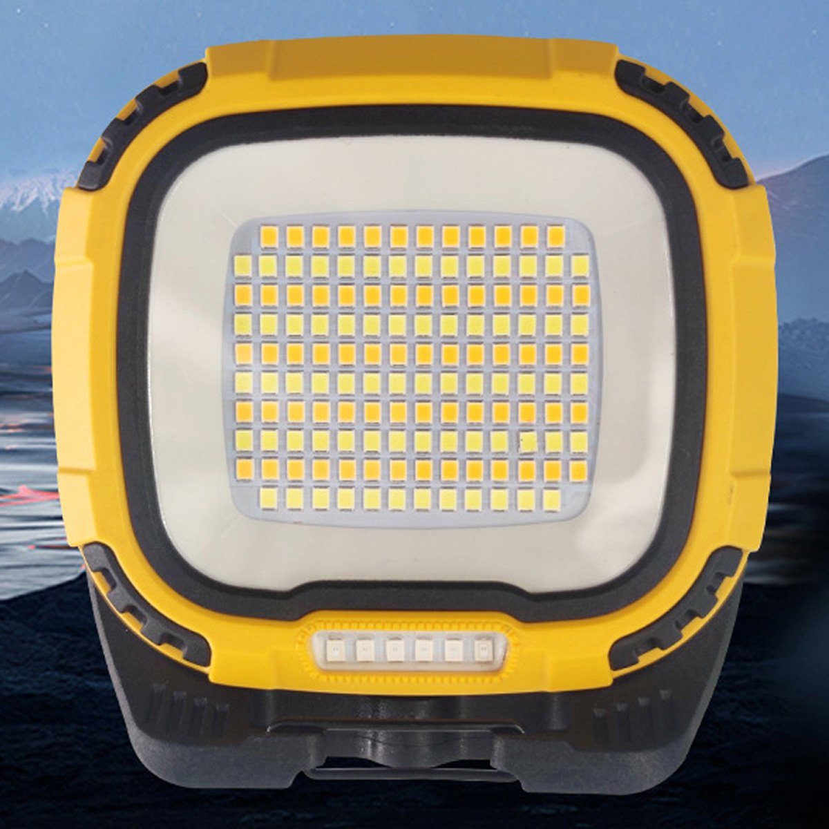 yozhiqu Baustrahler Neue funktionierende COB-Campingleuchte mit eingebauter Batterie, Wiederaufladbare LED-Taschenlampe für Zelte im Freien
