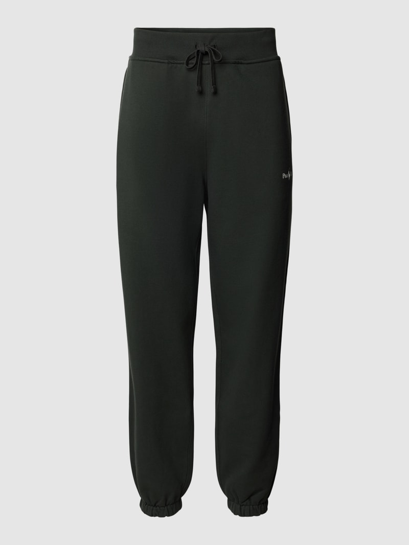 Sweatpants mit Label-Detail in schwarz