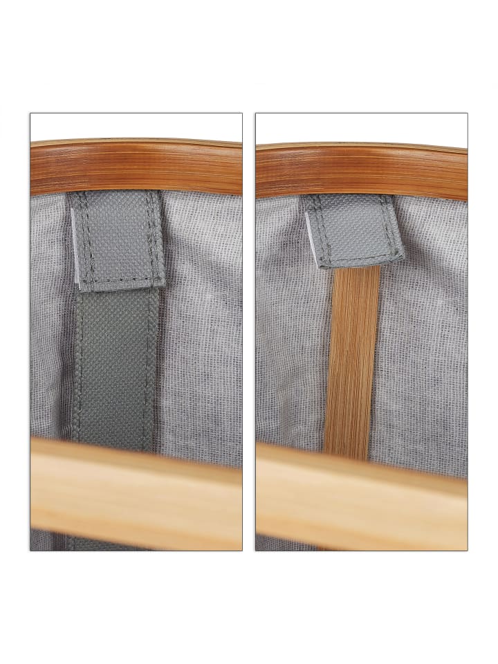 relaxdays Wäschekorb in Grau - (B)54 x (H)50 x (T)33,5 cm günstig kaufen onesize