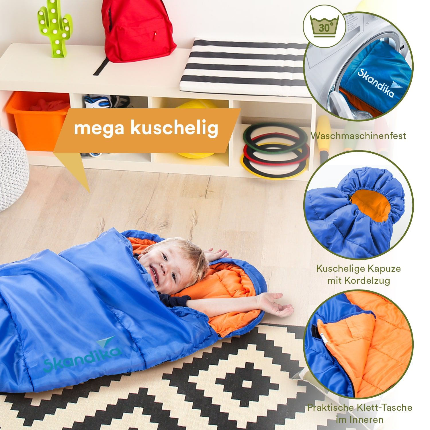 Skandika Vegas Junior Blauer Kinderschlafsack