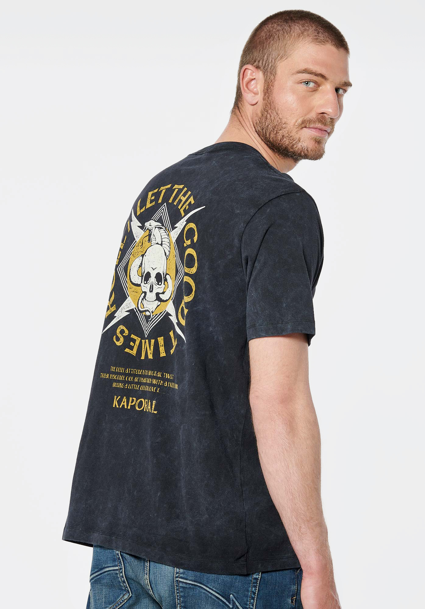 RALPH  T-shirt noir homme 100% coton