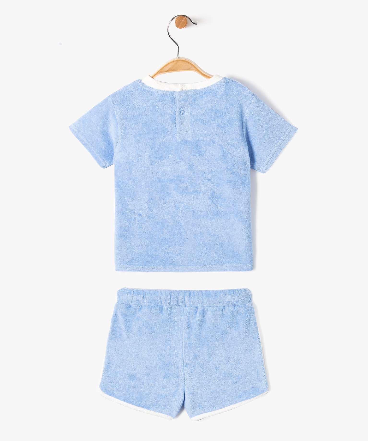 Ensemble bébé Garçon 2 pièces : short + tee-shirt en ép... bleu | GEMO