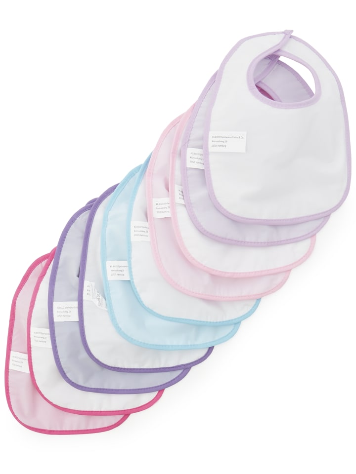 Bieco Spielwaren Baby Lätzchen 10er Pack abwaschbar - ab Geburt in Mehrfarbig günstig kaufen onesize