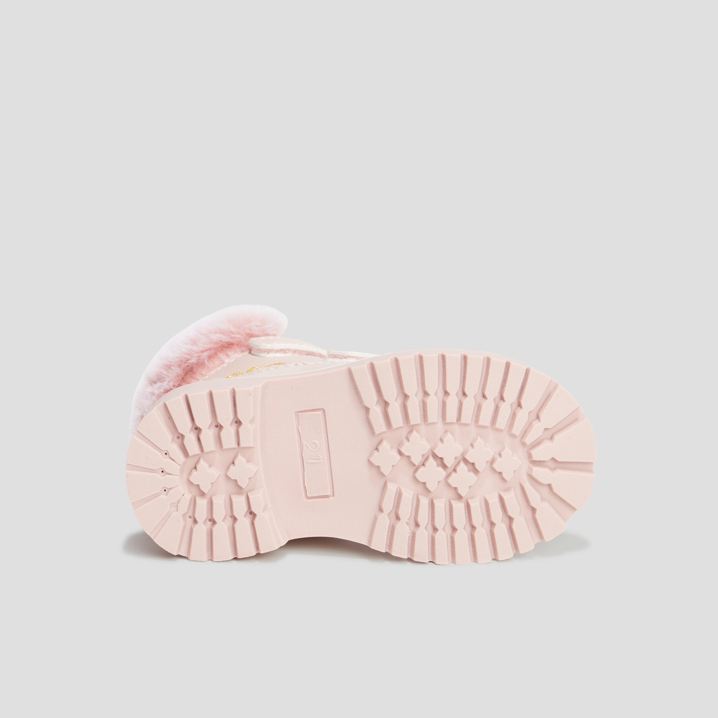 Bottines à scratchs et fourrure Trappeur rose bébé fille | La Halle