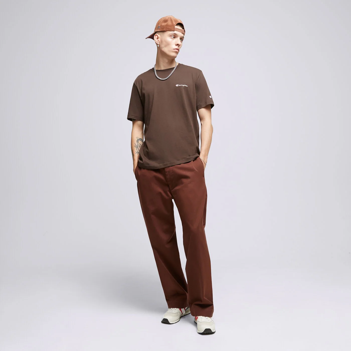 CHAMPION T-SHIRT CREWNECK Braun