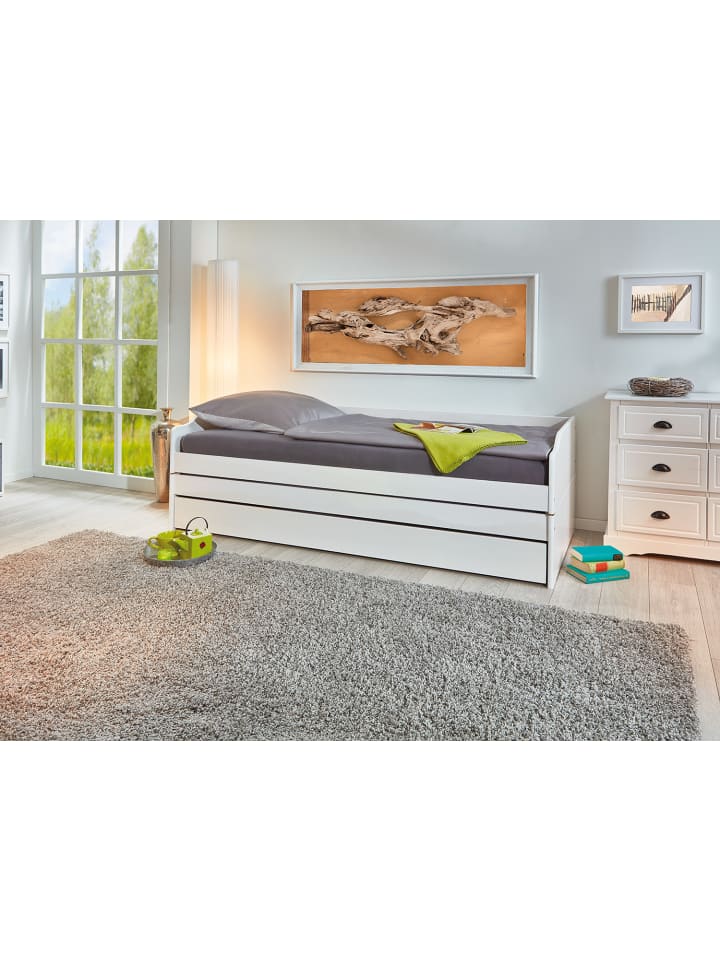ebuy24 Bett Lotved Weiß 97 x 209 cm günstig kaufen onesize
