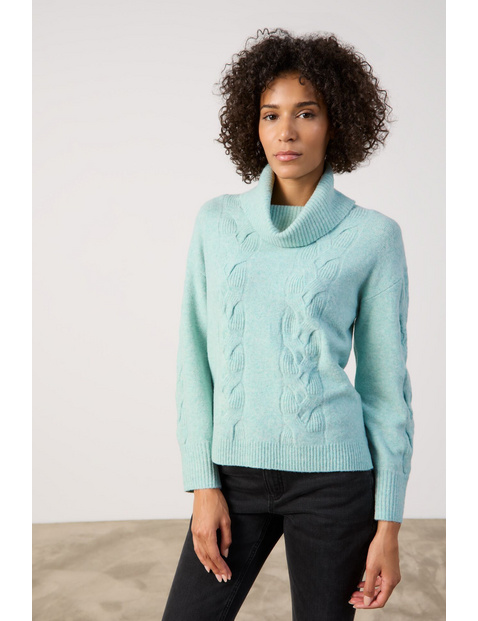 Strickpullover mit Zopfmuster