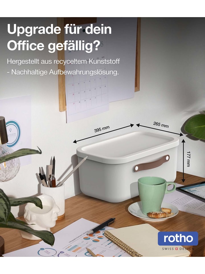 Rotho 2er-Set Kiste mit Deckel Maloja 12l in Mistletoe weiß günstig kaufen onesize
