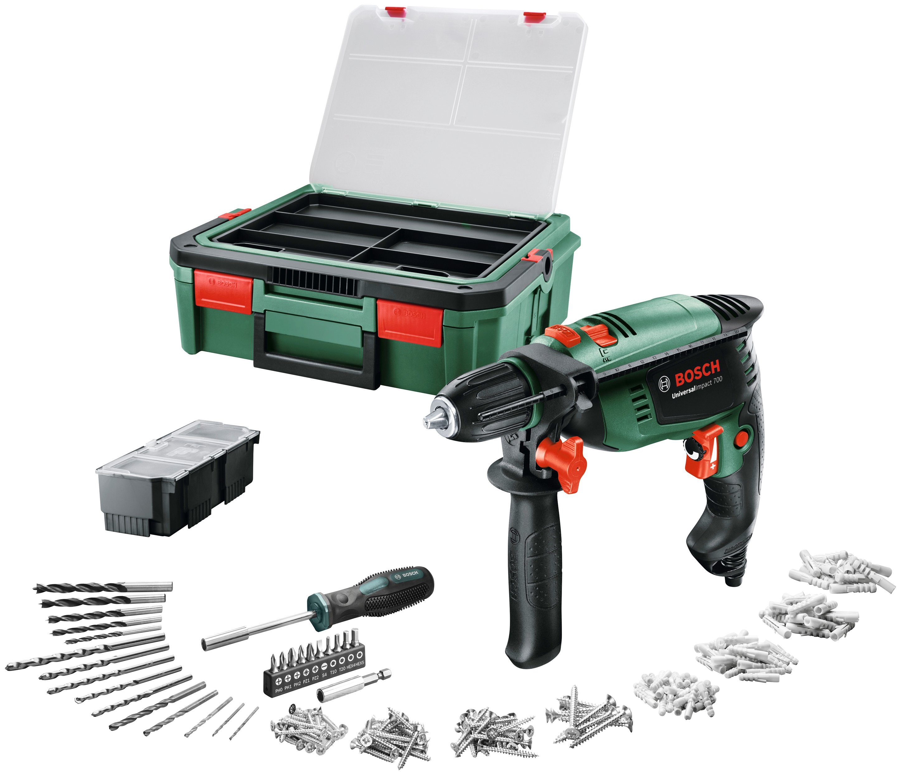 Bosch Home & Garden Schlagbohrmaschine Bosch UniversalImpact 700 Systembox