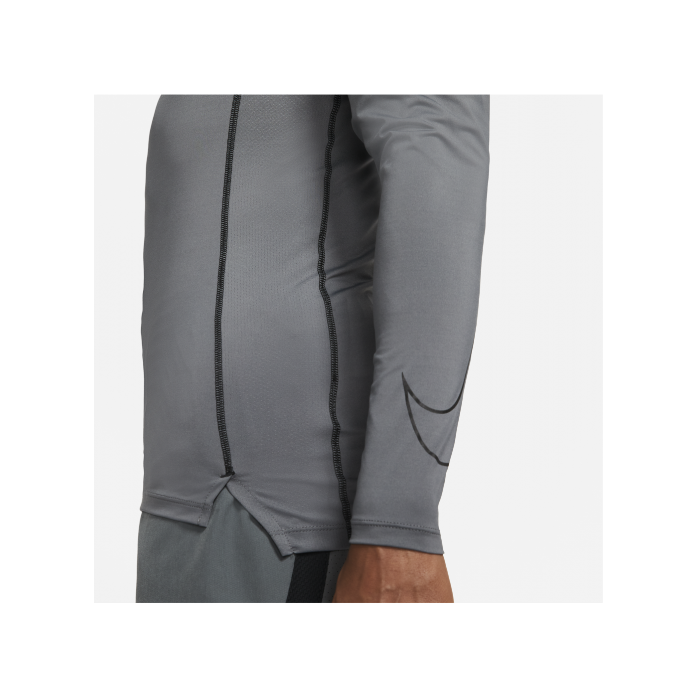 Nike Pro Longsleeve Grau Schwarz F068