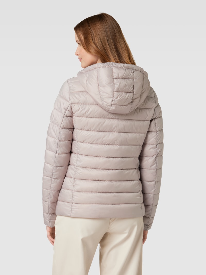 Steppjacke mit Kapuze in stein