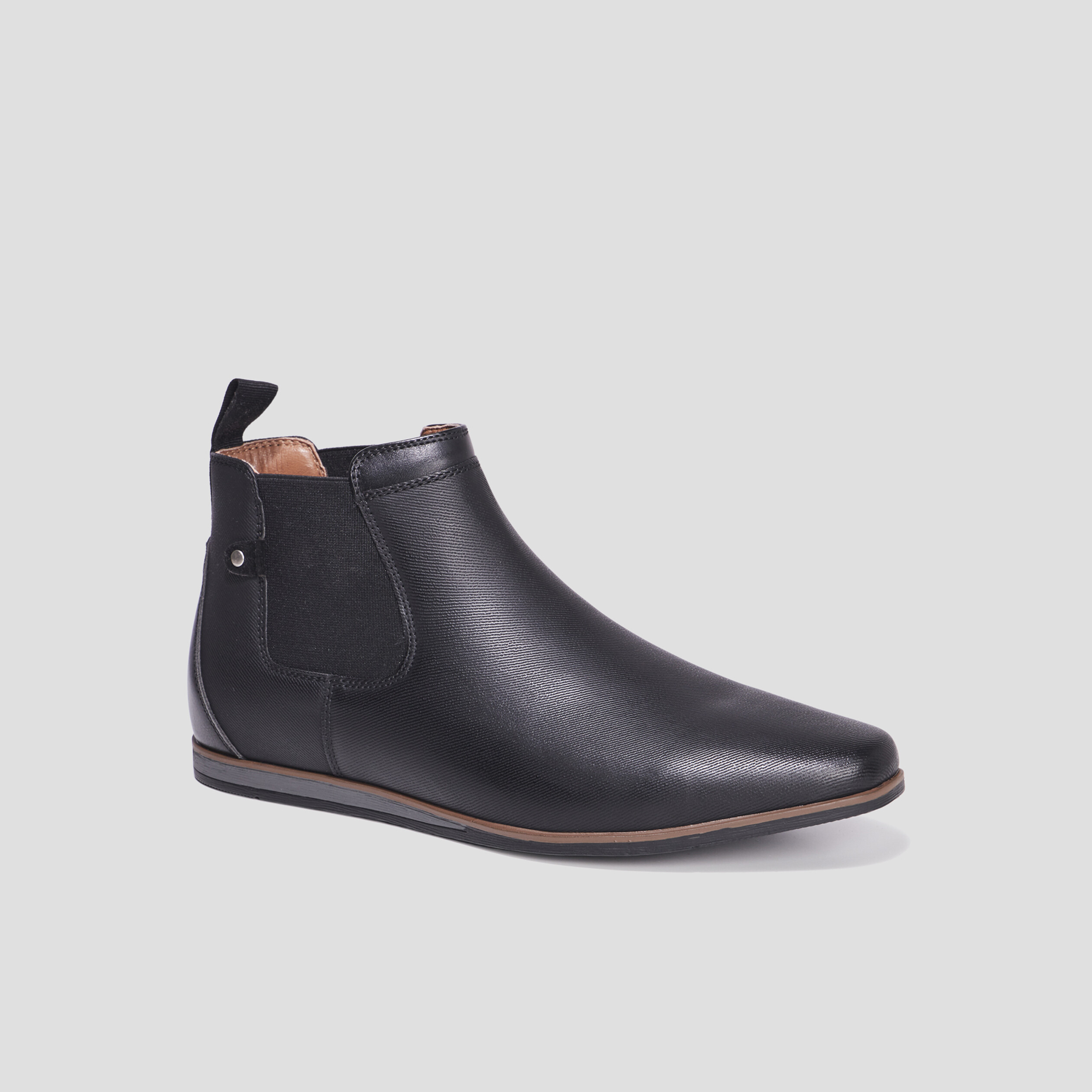Bottines chelsea plates Baza noir homme | La Halle