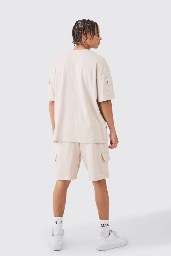 Oversized Cargo T-shirt And Short Set