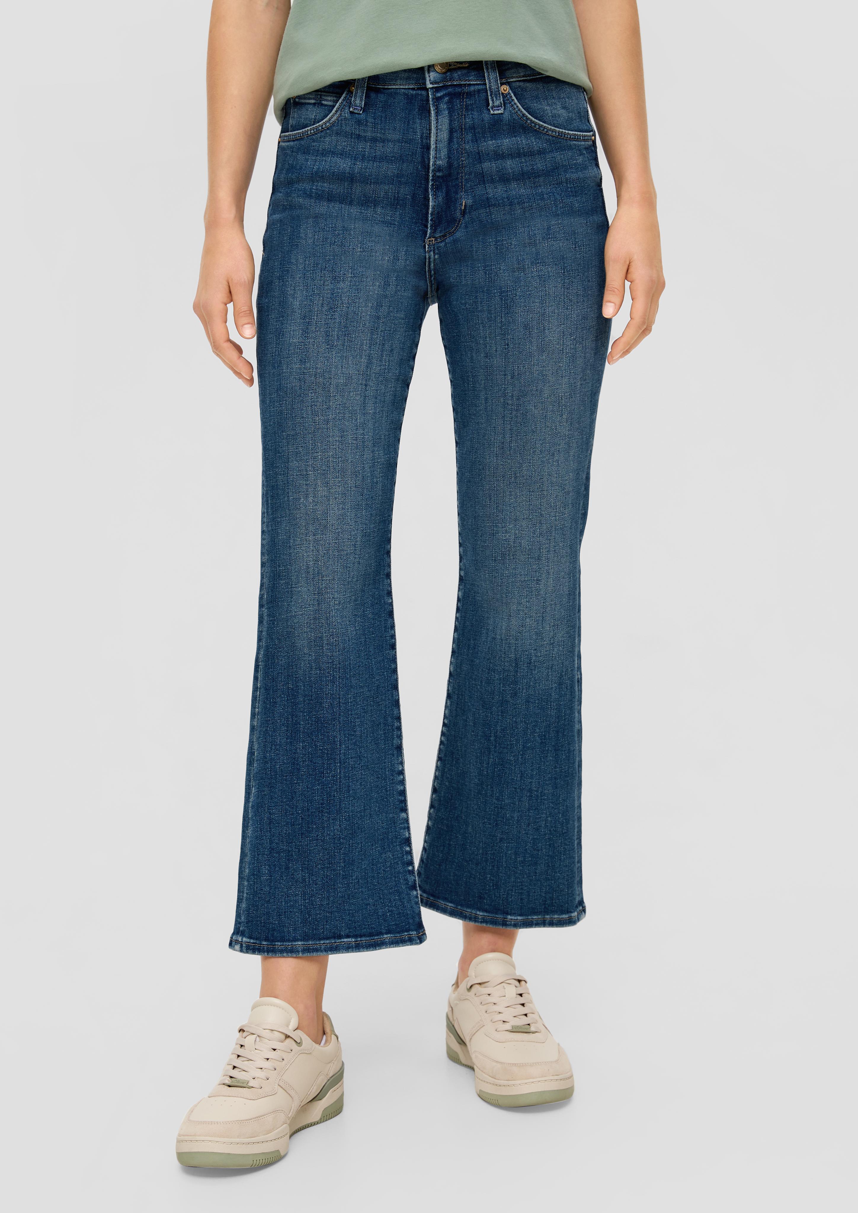 Cropped Jeans / High Rise / Flared Leg / Baumwollstretch  2135880-55Z4