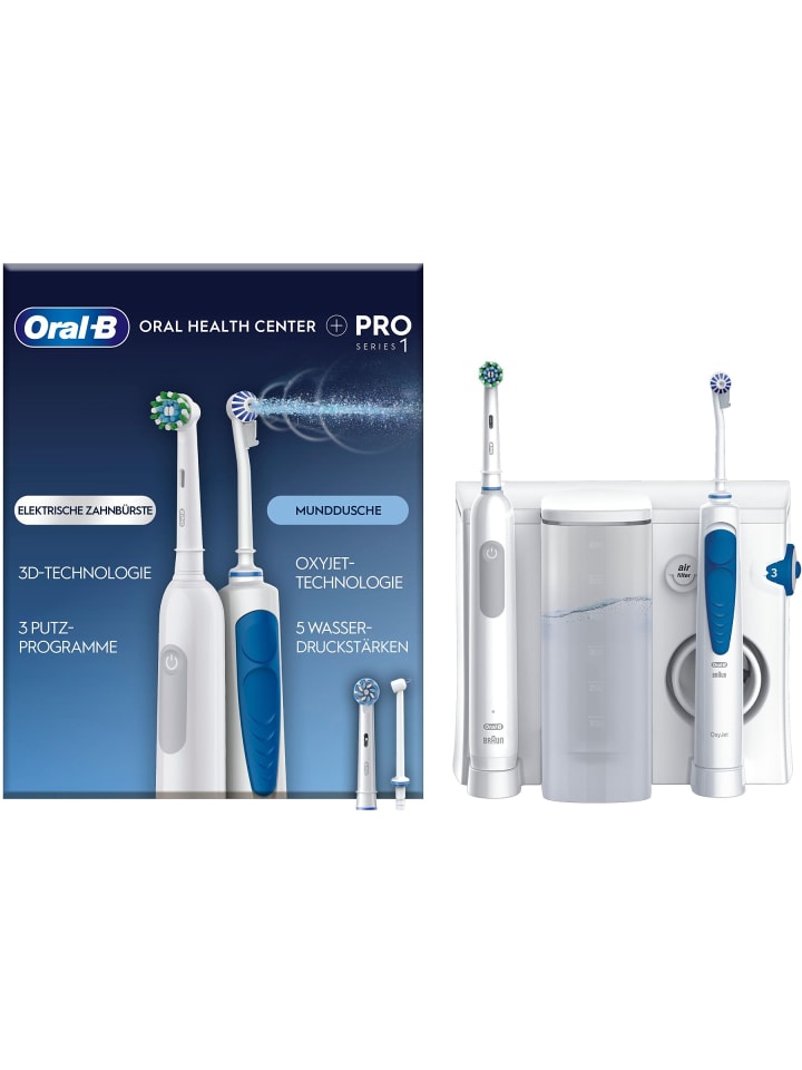 Oral-B Center OxyJet Reinigungssystem Munddusche mit Oral-B Pro 1 in Weiß günstig kaufen Anzahl: 1 Set