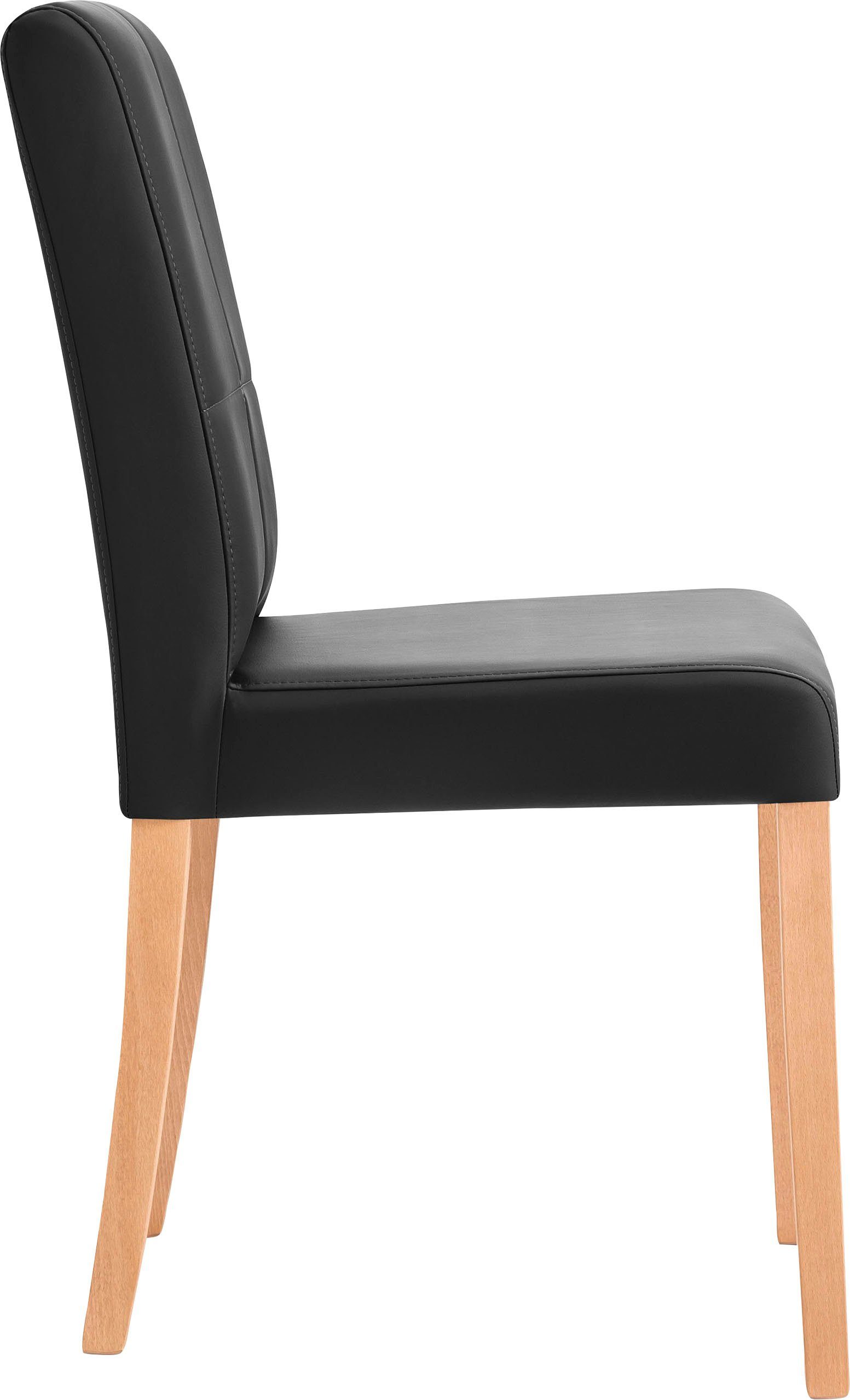 Home affaire 4-Fußstuhl Sofi (Set, 2 St), Gestell Buche Massivholz lackiert