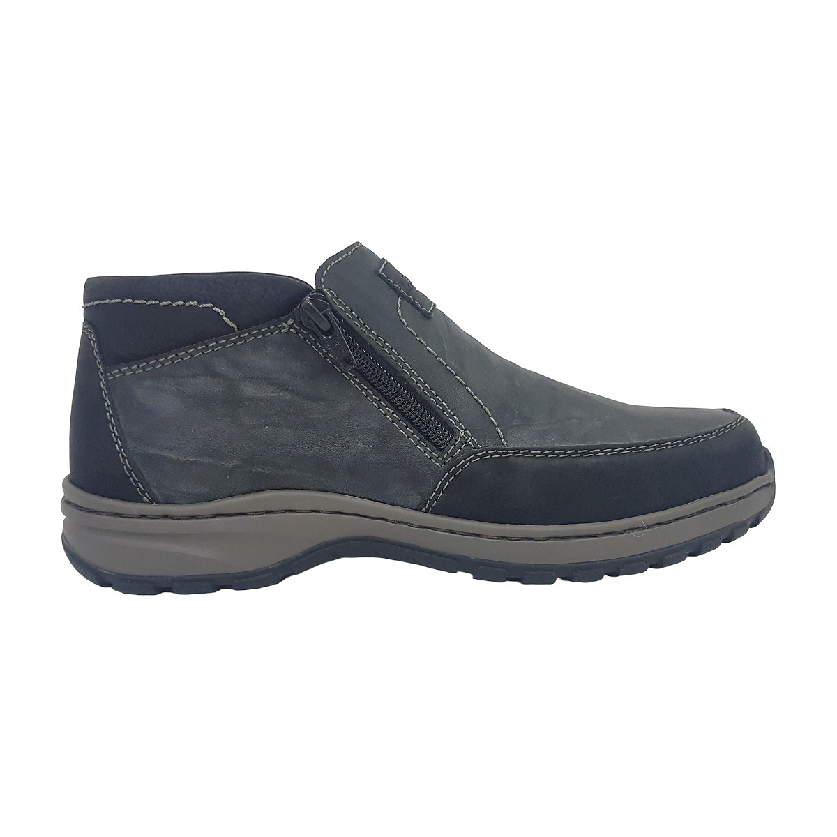 Rieker 03352-45 Grau Schwarz/ Granit