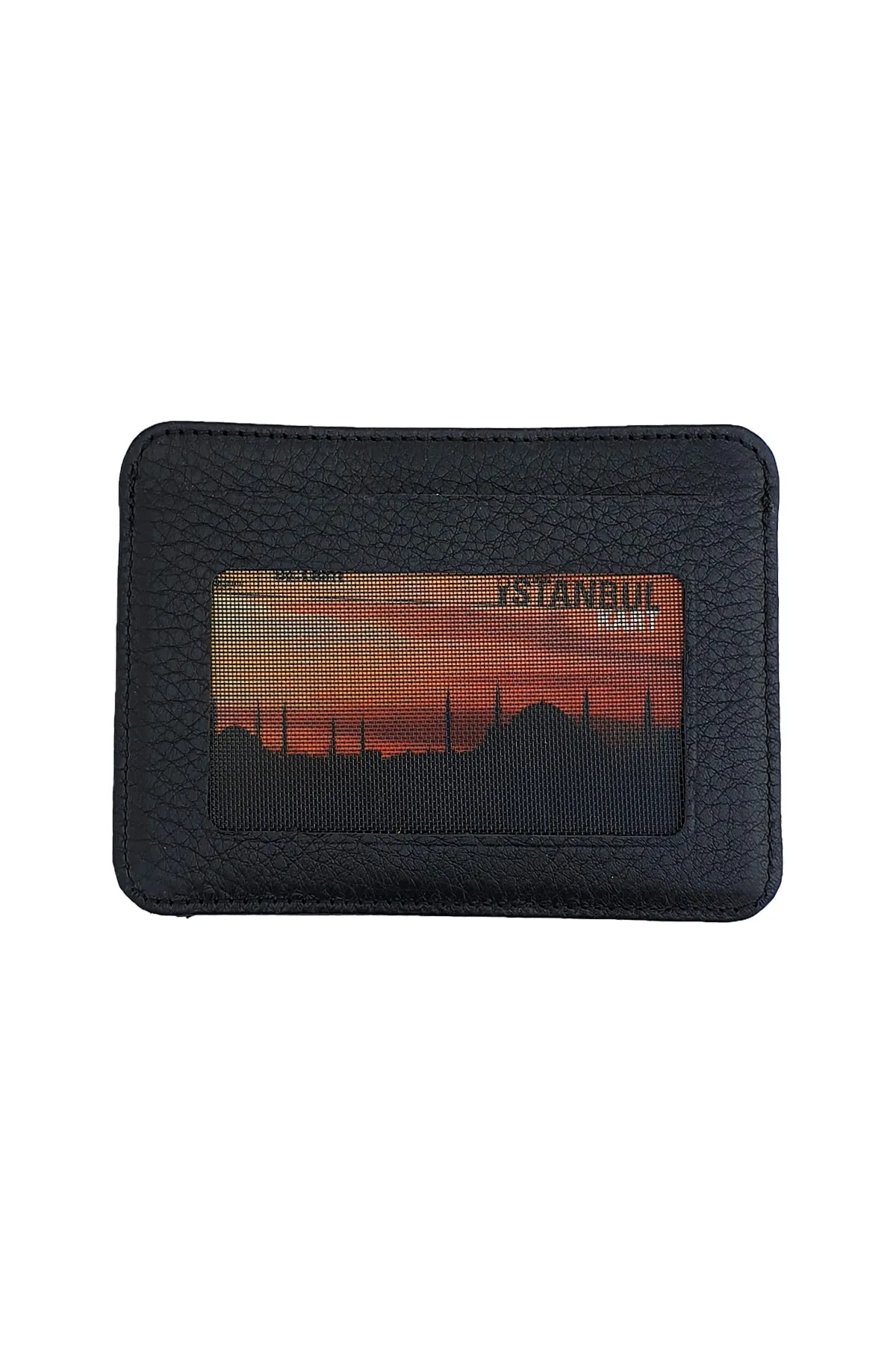 Garbalia  Schwarze Shelby-Geldbörse aus echtem Leder mit Kartenetui