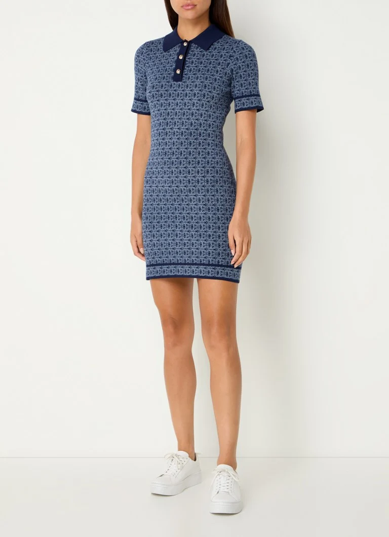 Abito corto Claudie Pierlot in maglia fine con motivo a maglia