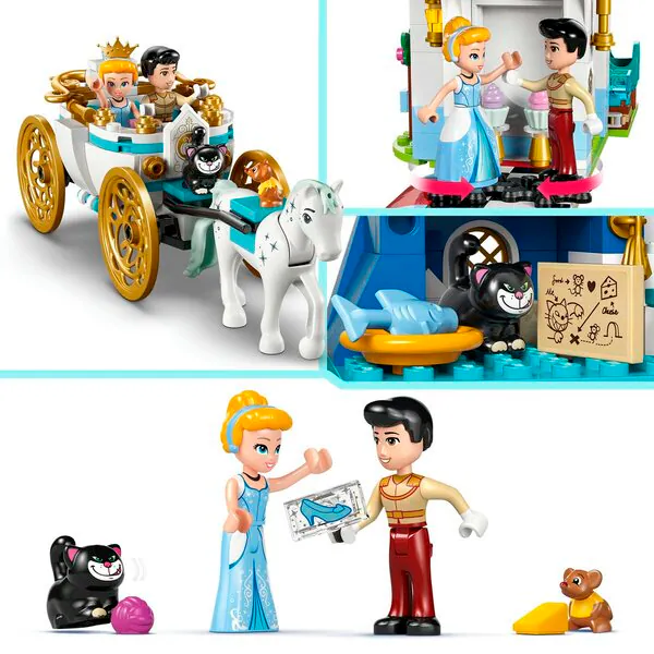 LEGO Disney 43275 Pepeljugin dvorac i kočija s konjskom zapregom