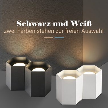 ZMH LED Deckenstrahler LED Deckenspots Aufbauspot - GU10 Deckenleuchte 2 Flammig, ohne Leuchtmittel, Aufbaustrahler Modern Design Spotleuchte für Küche Wohnzimmer, Schwarz