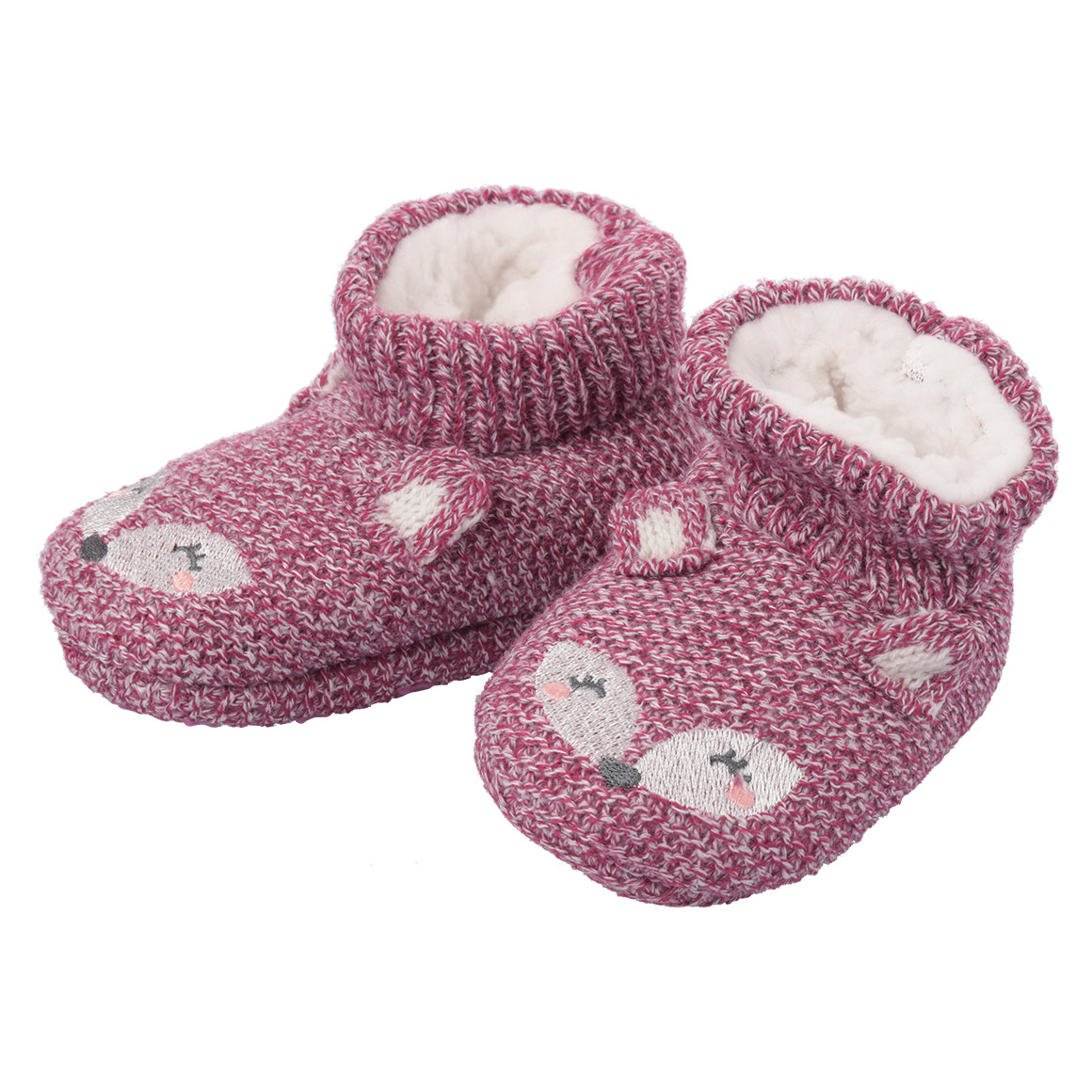 1 Paar Baby Haussocken mit Fuchs-Motiv