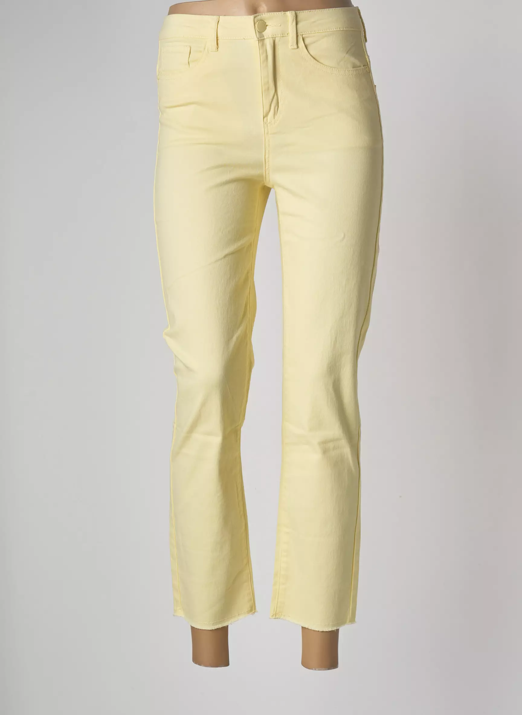 Jdy Pantalons Droits Femme couleur jaune