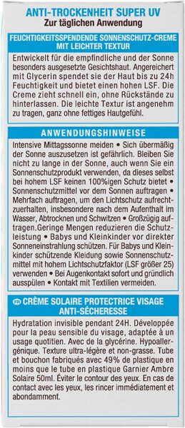 Garnier Ambre Solaire Sensitive expert+ Creme mit LSF 50+ Sonnencreme