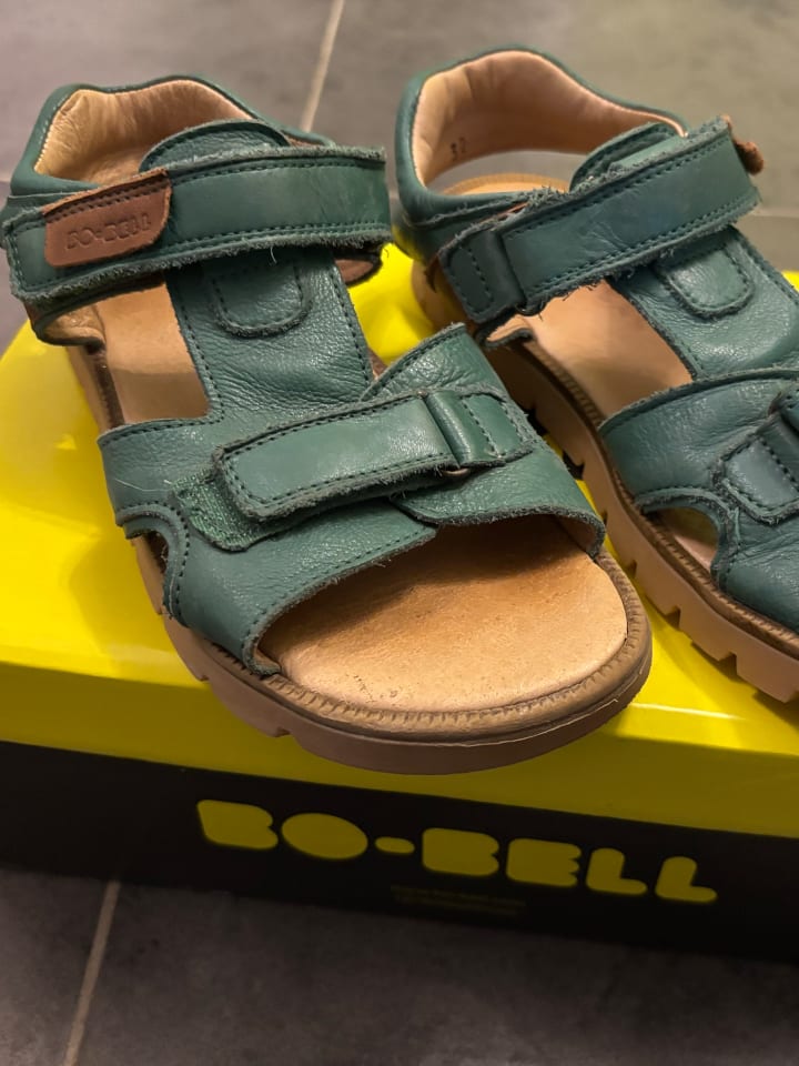 BO-BELL Leder-Sandalen in Grün günstig kaufen 32
